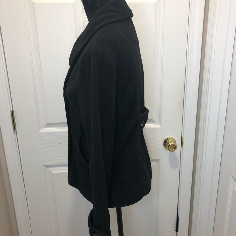 Papaya black button front winter pea coat size small - Picture 3 of 13